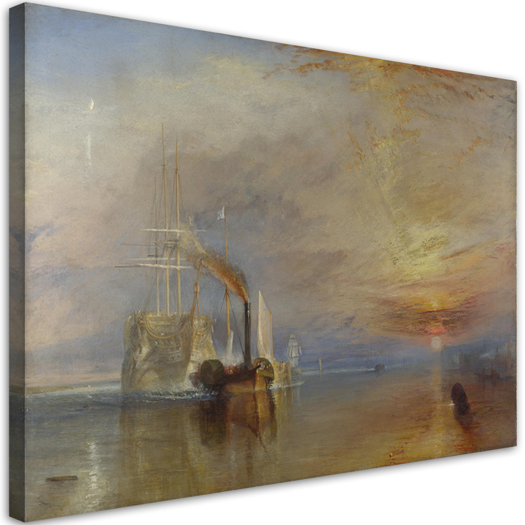 WANDBILD der letzte weg des temeraire william turner - Multicolor, Textil (60/40cm) - Feeby