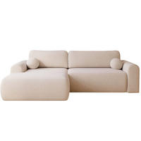 ECKSOFA creme links AURA - Creme, Holzwerkstoff (257/177cm) - Compleo24