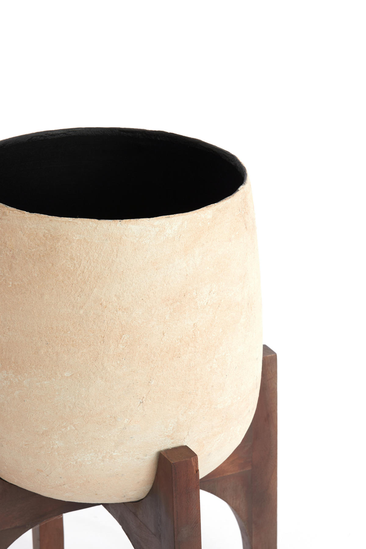 TOPF Karuna Weiß 36/36/50 cm - Weiß, Metall (50cm) - Light & Living