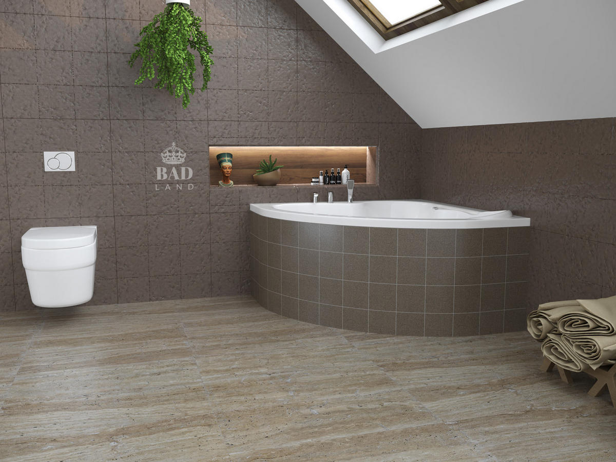 BADEWANNE Eckwanne STANDARD 120/120 Ablauf & Füße - Weiß, Kunststoff (120/57.5/120cm) - bad land