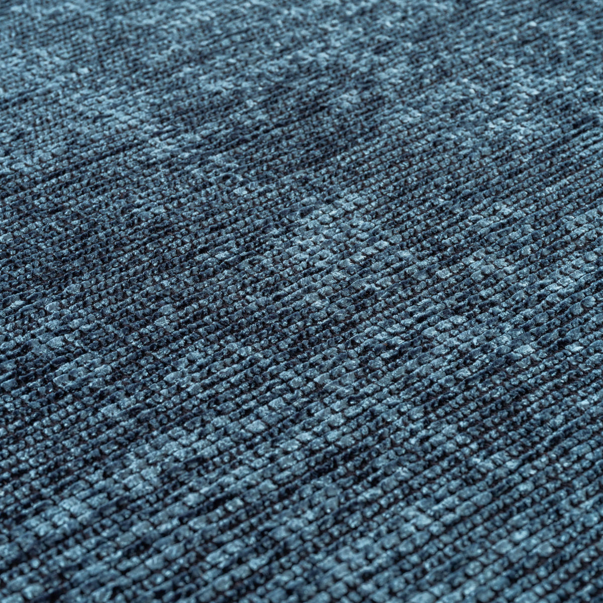 TEPPICH Kurzflor Unicolor Chenille Baumwolle Innen Blau Rechteckig 160x230 - Blau, Textil (160/230cm) - KADIMA DESIGN
