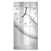 WANDUHR 60x30 cm - Abstraktion - Grau, Glas (30/60/0.4cm) - TULUP