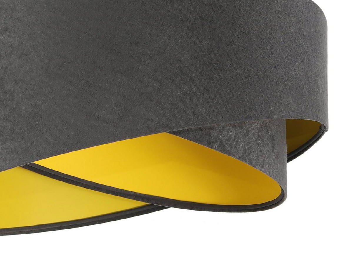 HÄNGELEUCHTE Grau 50/23 cm - Gelb, Kunststoff (50/1.3/23cm) - ONZENO