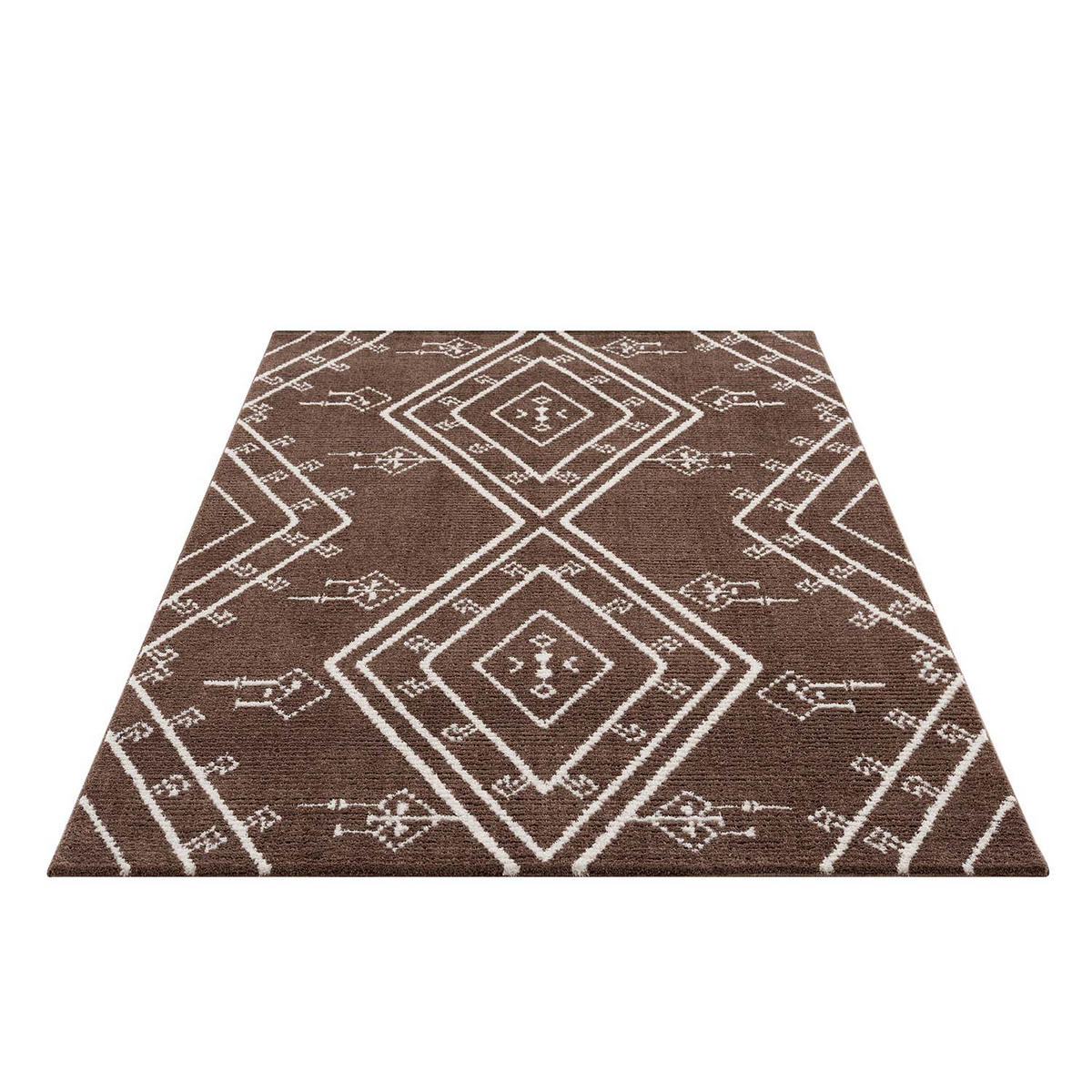 KURZFLOR-TEPPICH April 2291 Braun 140x200 cm - Braun, Textil (140/200cm) - carpet city