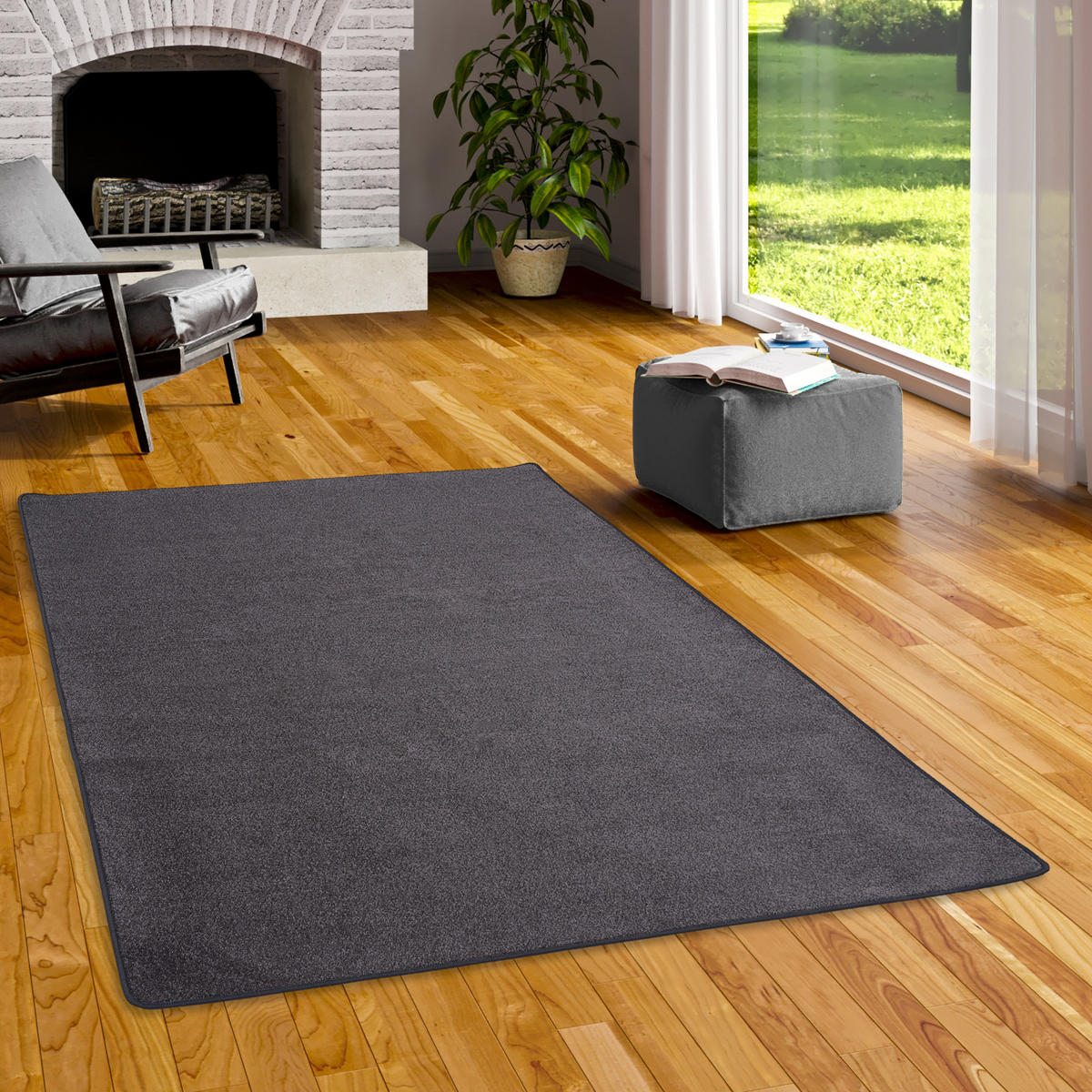 TREND VELOURS TEPPICH JOY - Anthrazit, Textil (80/200cm) - Snapstyle