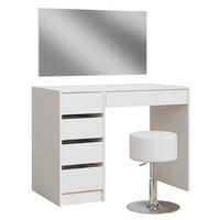 SCHMINKTISCH Thalia Weiß 100 cm mit Hocker - Weiß, Holzwerkstoff (100/75.5/50cm) - Vicco