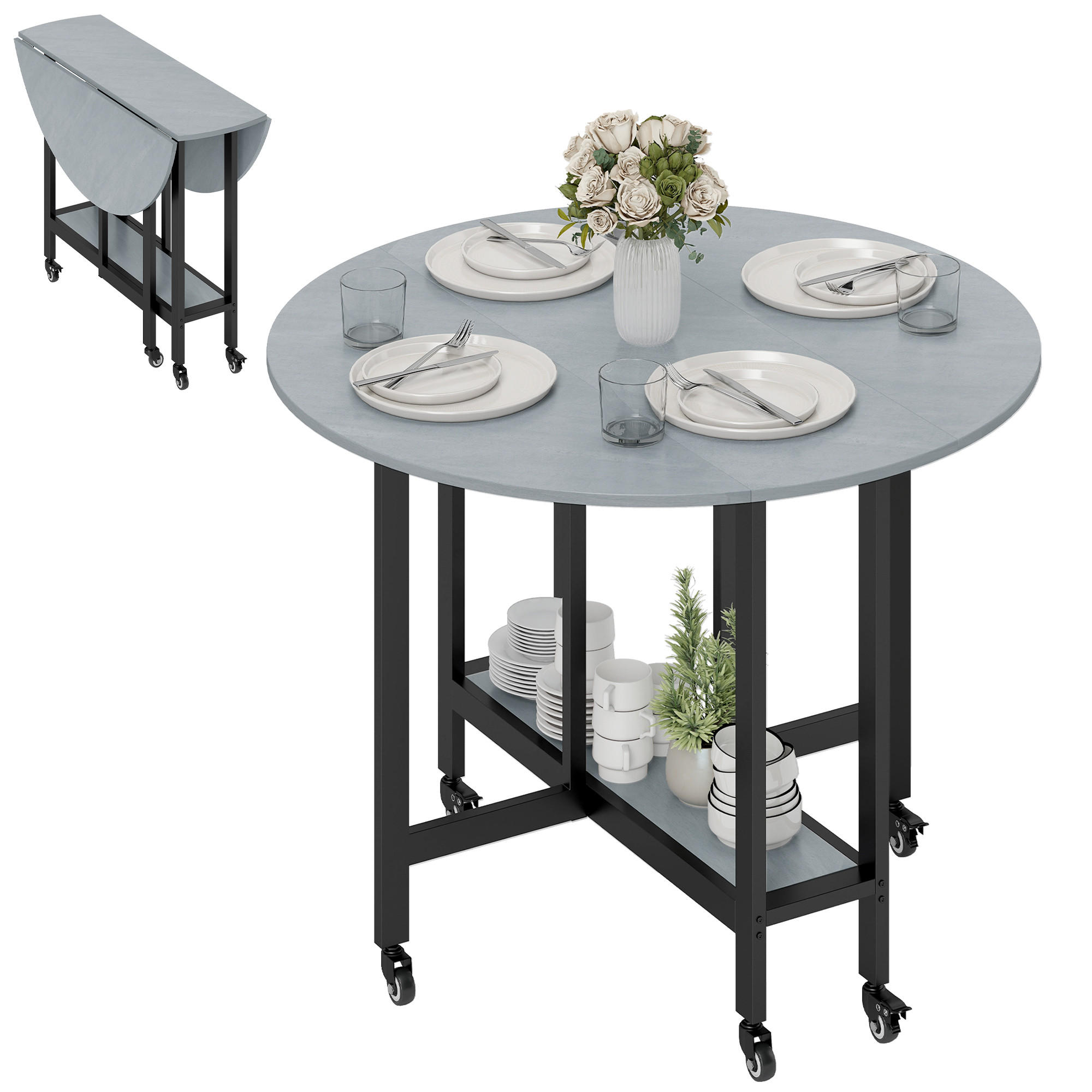ESSTISCH Zementgrau 1 Stück - Grau, Kunststoff (100/100/75cm) - GiPP