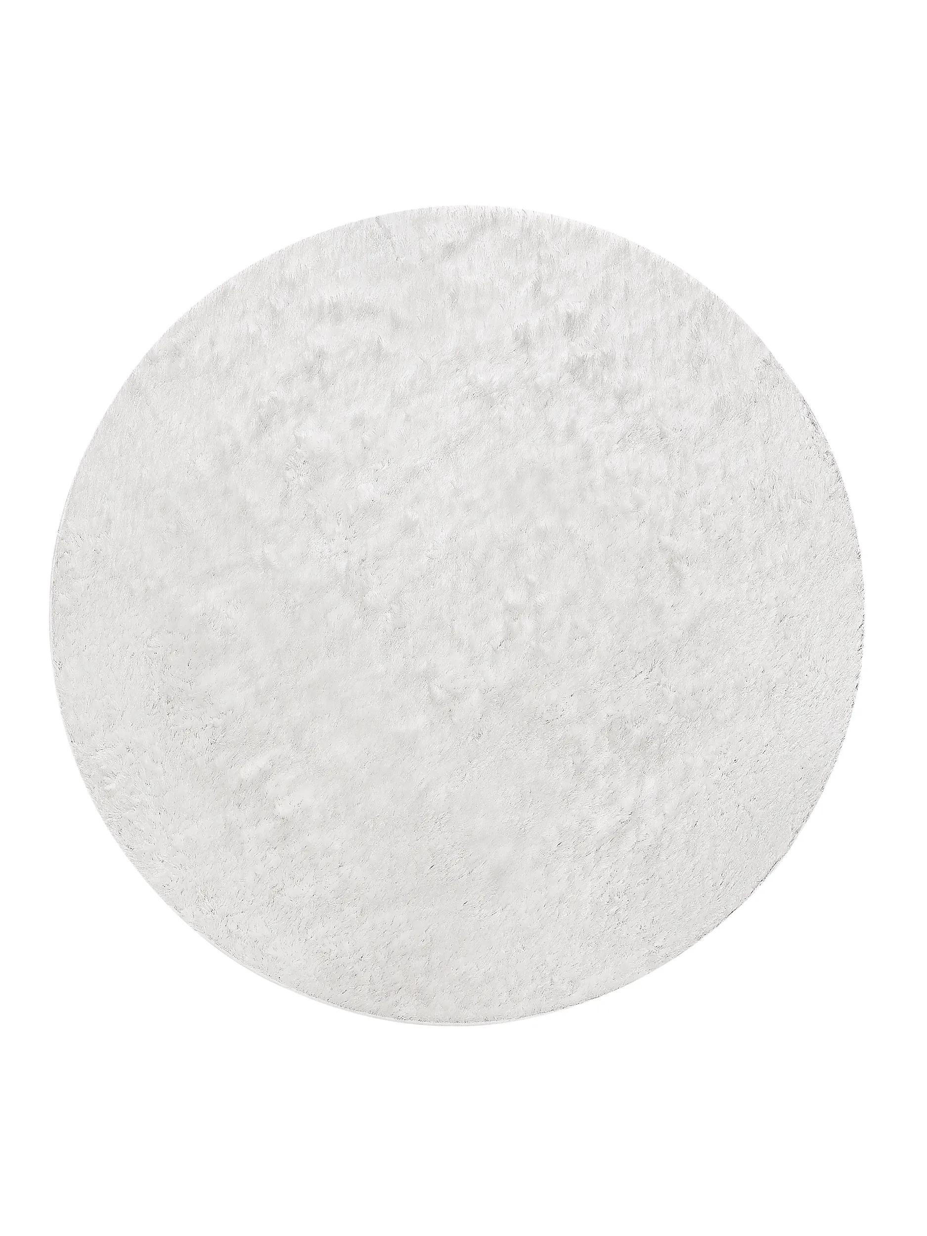benuta Hochflorteppich Weiß 200x200 cm