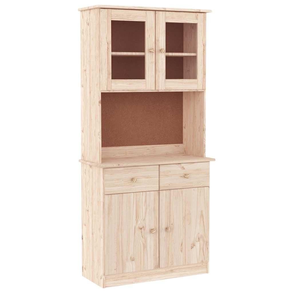 HIGHBOARD Alta 77/35/165 Cm Massivholz Kiefer - Braun, Holz (35/165/77cm) - vidaXL