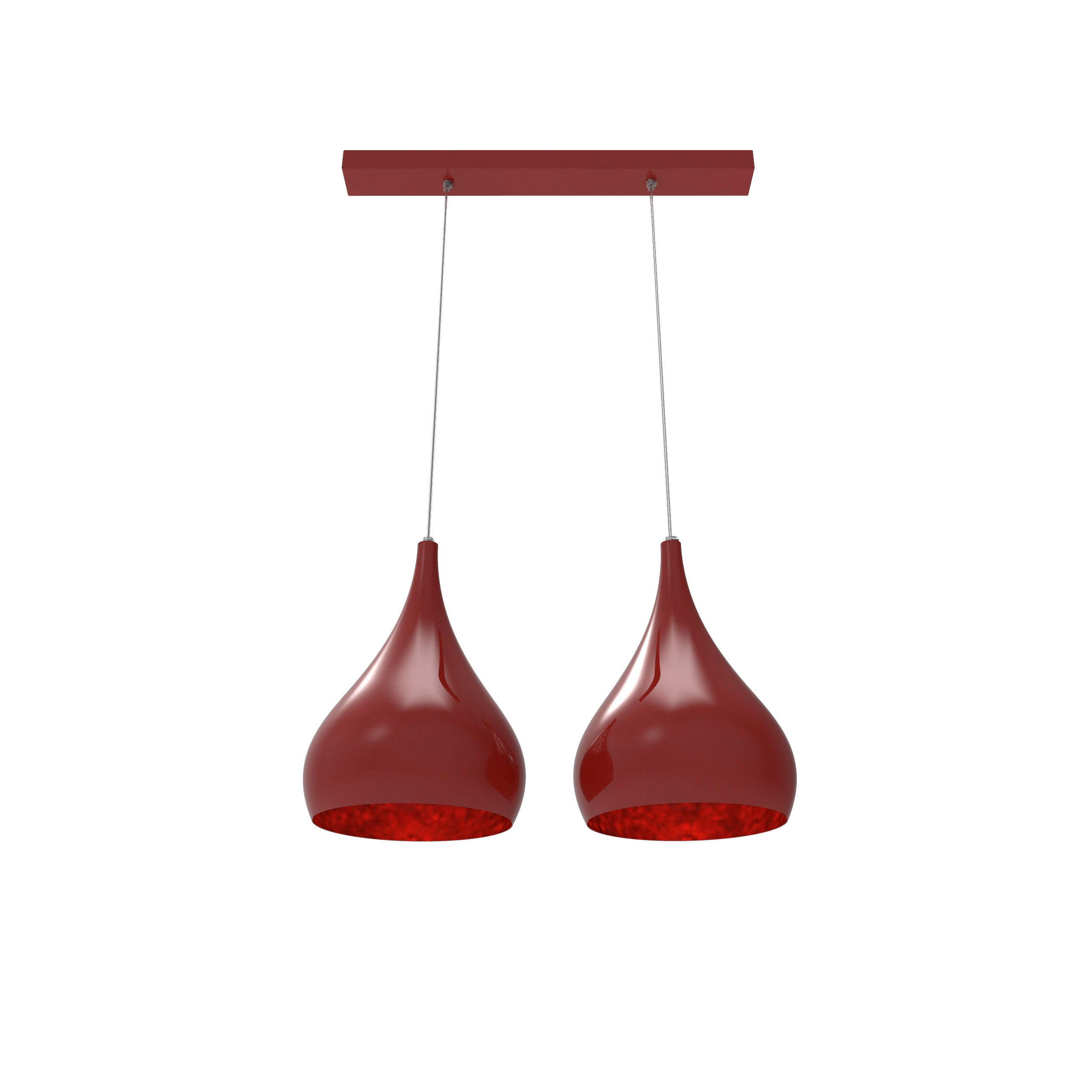 Lumicom Hängeleuchte Rot 25x55x55 cm