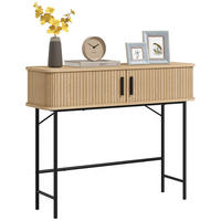 KONSOLENTISCH DE-16787 Eiche & Schwarz - Eichefarben, Holzwerkstoff (100/30/80cm) - ComfortXL