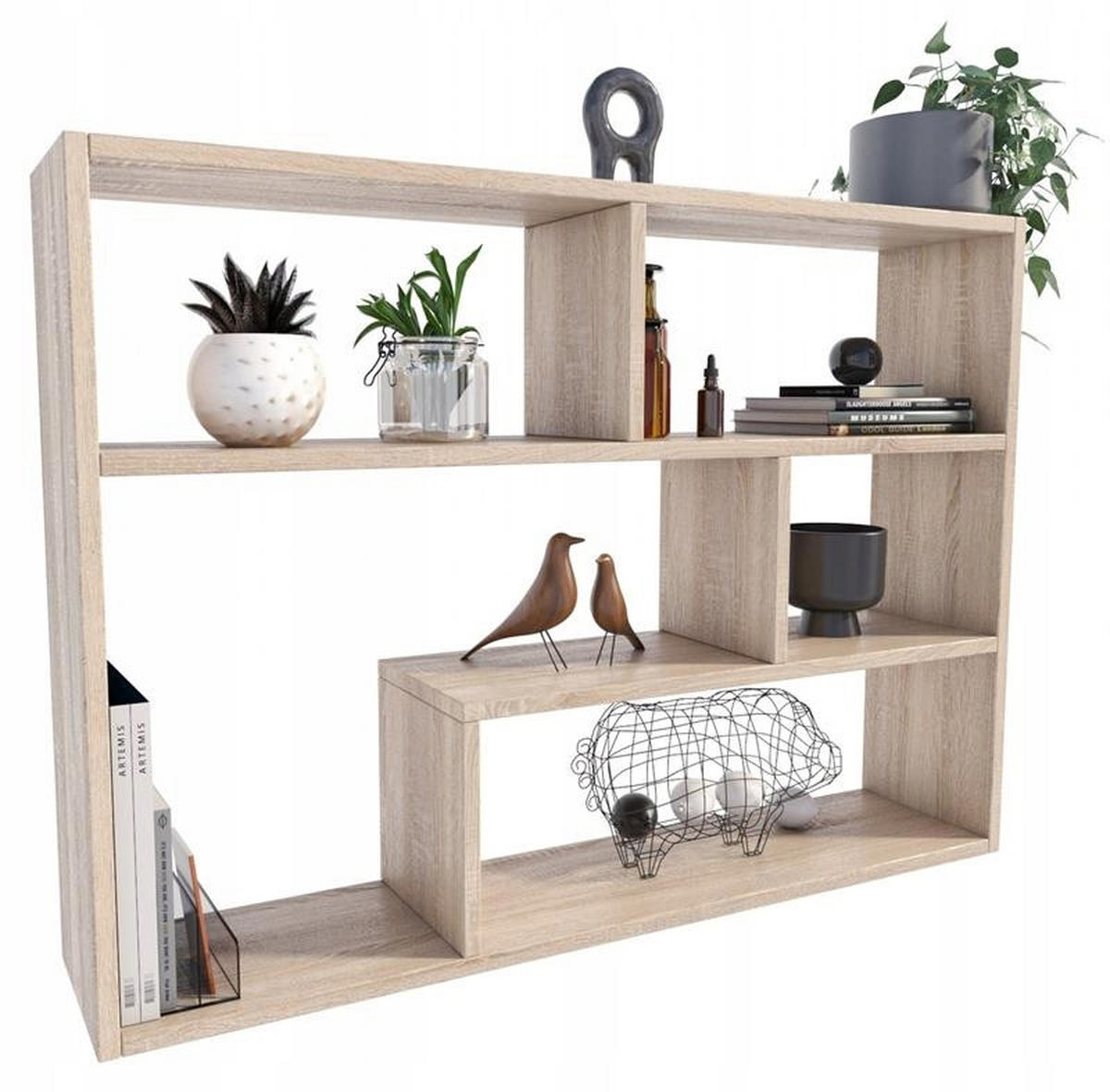 HÄNGEREGAL FINO Sonoma Eiche 95,6/21/70,2 cm - Sonoma Eiche, Holzwerkstoff (95.6/70.2/21cm) - Matkam Möbel