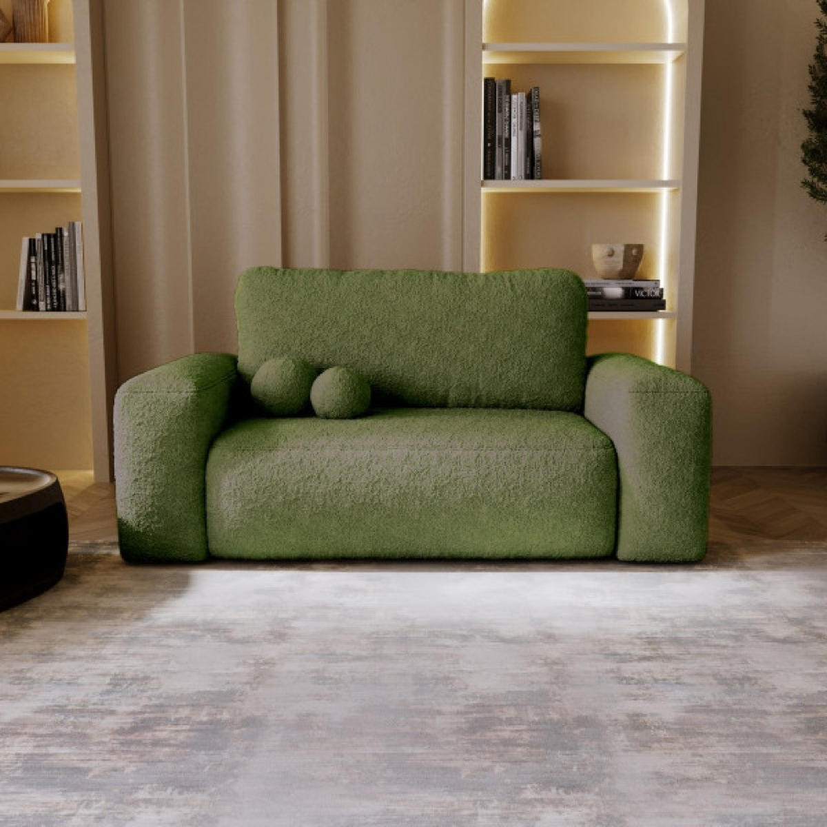 SOFA Grün ILO Mit Schlaffunktion Und Bettkasten - Grün, Textil (190/94/110cm) - Sepro Meble