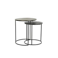 BEISTELLTISCH Primo Bronze Ø49/52 cm 2er-Set - Bronzefarben, Metall (49/49/52cm) - Light & Living