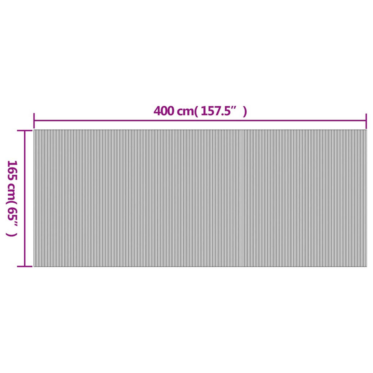 PARAVENT Hell Natur Breite 400 Cm Höhe 165 Cm Bambus - Beige, Holz (0.2/165/400cm) - vidaXL