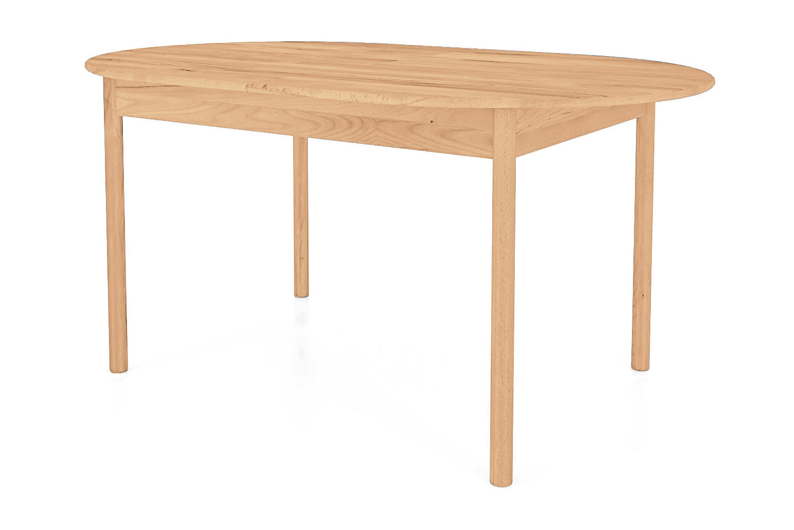 TISCH OVAL AUSZIEHBAR INA Kernbuche - Creme, Holz (180/80/77cm) - byoak