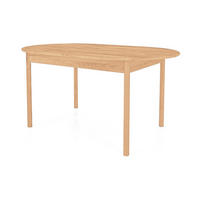 TISCH OVAL AUSZIEHBAR INA Kernbuche - Creme, Holz (180/90/77cm) - byoak