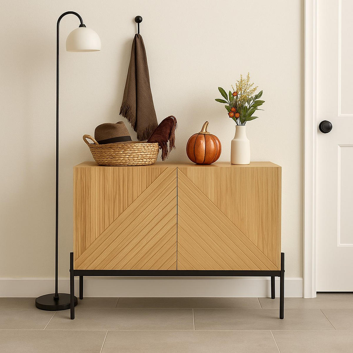 SIDEBOARD aus Eiche, 100/40/75 cm - Braun, Holzwerkstoff/Metall (40/70/100cm) - Urban Meuble