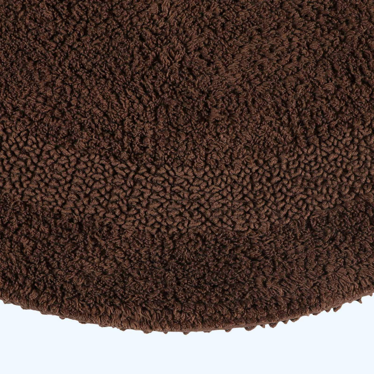 BADEMATTE 80 cm rund, 100% Baumwolle, wendbar - Braun, Textil (80/80cm) - Homescapes