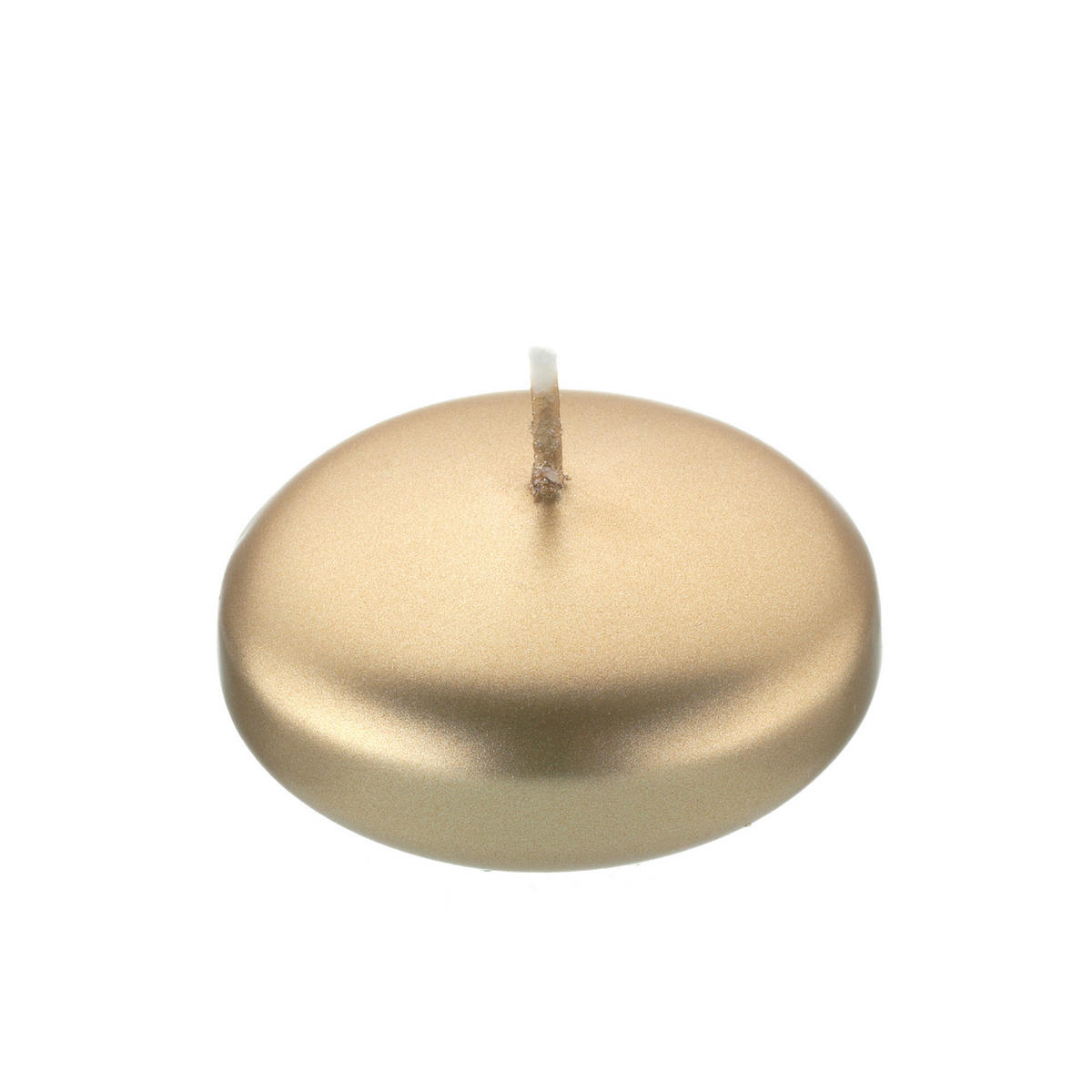 SCHWIMMKERZEN Gold 32 x Ø 80 mm, 8 Stück - Goldfarben, Paraffin (8/3.2/3.2cm) - Kopschitz Kerzen