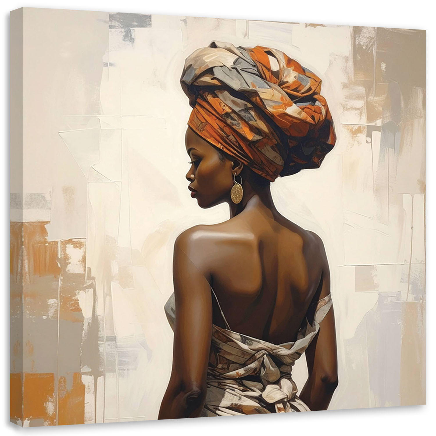 Feeby Leinwandbild Beige 20x20 cm
