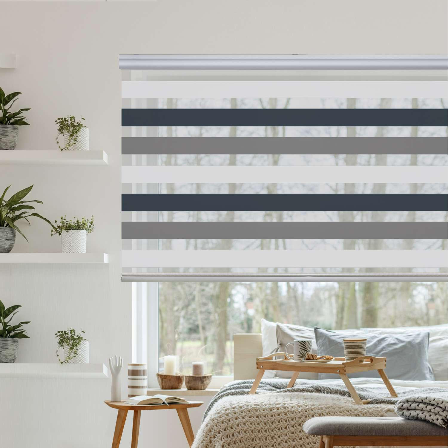 DOPPELROLLO Dreifarbig 140x250 cm - Multicolor, Kunststoff (140/250cm) - STORESDECO
