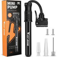 FAHRRADPUMPE Mini Aluminium für alle Ventile Schwarz - Schwarz, Metall (4.3/22.5/22.5cm)