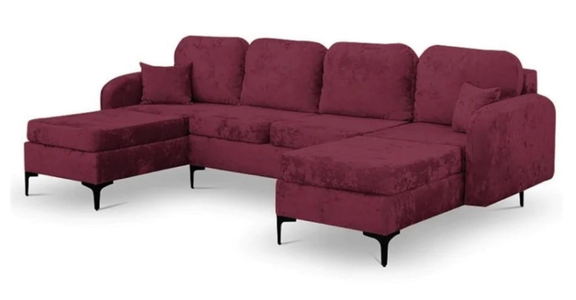 ECKSOFA Bordeaux VENI U Groß - Multicolor, Textil (294/172cm) - Sepro Meble