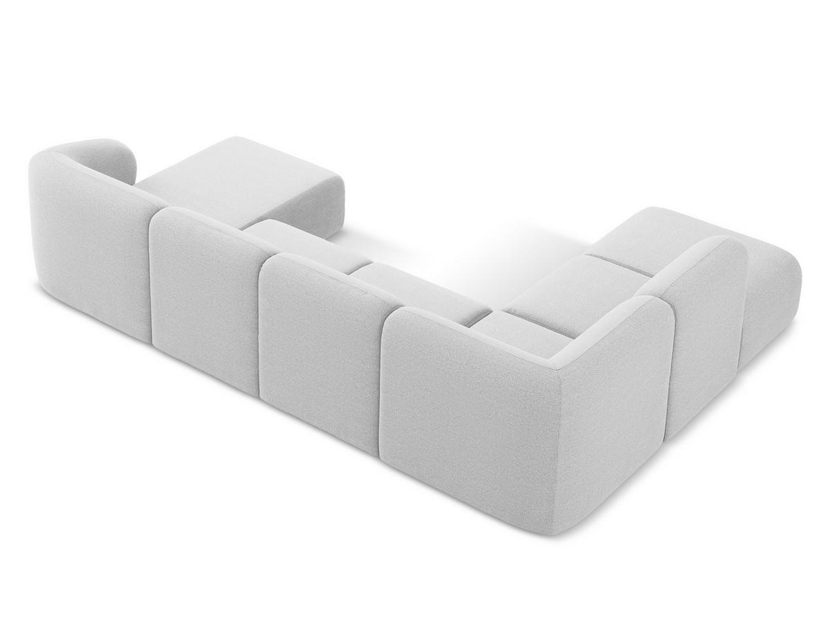 ECKSOFA Rechts Chenille Stoff Beige - Schwarz/Cappuccino, Holzwerkstoff/Kunststoff (178/166cm) - Makamii