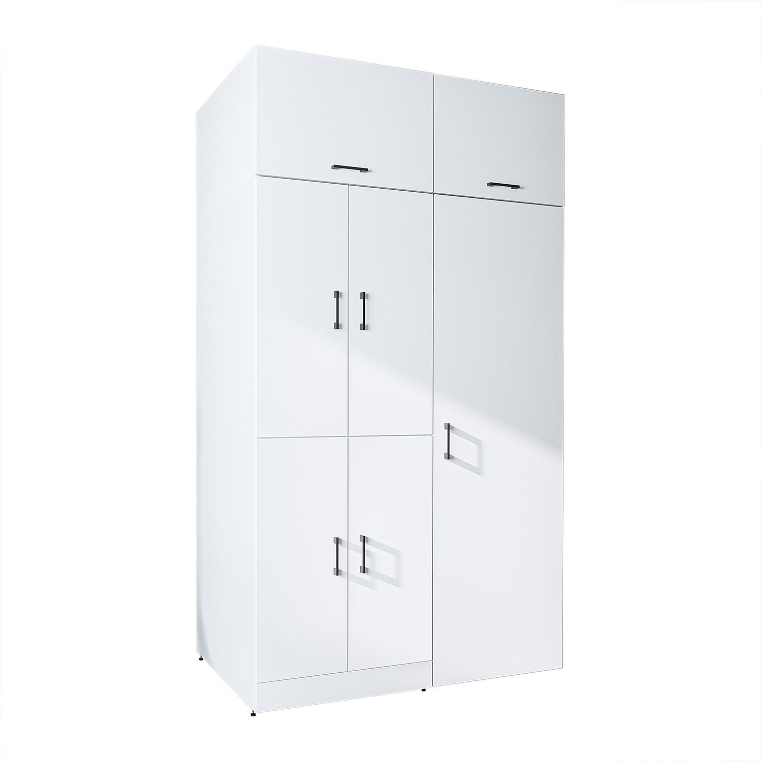 WASCHMASCHINENSCHRANK DORA-II 130cm Breit, 230cm Hoch - Weiß, Holzwerkstoff (130/230/73.8cm)