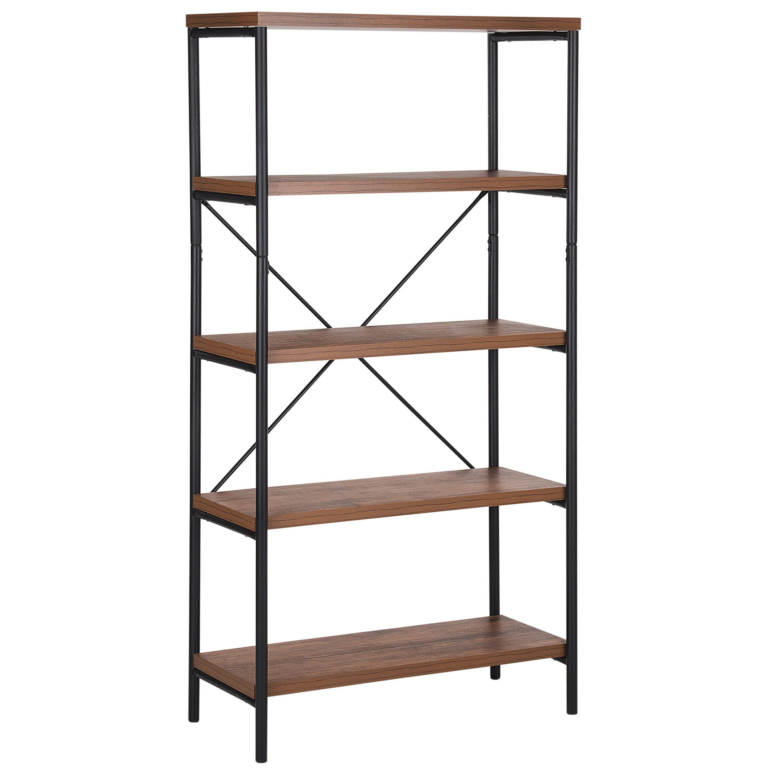REGAL 4 Fächer Brisbane - Dunkelbraun, Holzwerkstoff (80/160/36cm) - Beliani