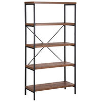 REGAL 4 Fächer Brisbane - Dunkelbraun, Holzwerkstoff (80/160/36cm) - Beliani