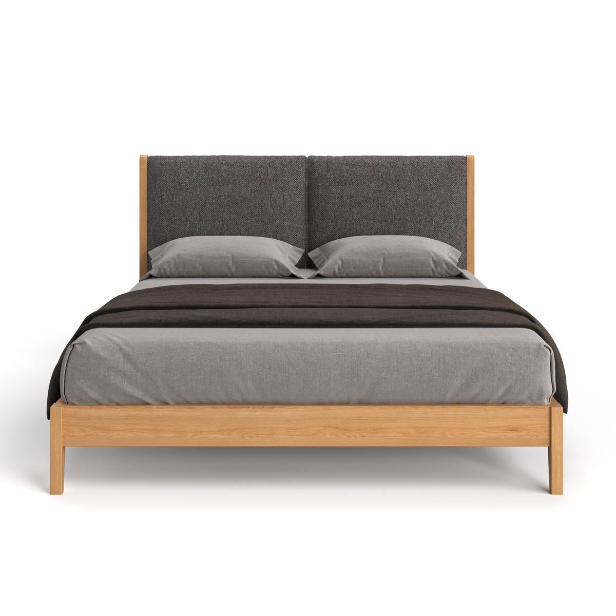 MASSIVHOLZBETT Vena aus Eiche 180x200 cm - Eichefarben/Braun, Holz (180/200cm) - Danzz