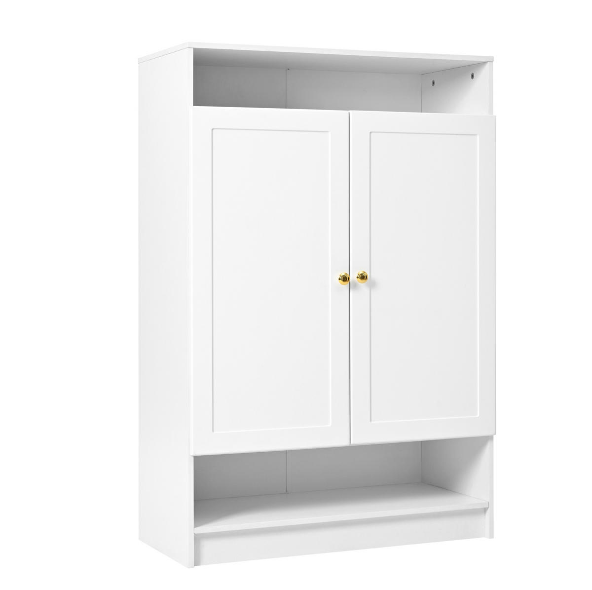 SCHUHSCHRANK mit verstellbaren Einlegeböden 146 x 34 x 109 cm Weiß - Weiß, Holzwerkstoff (34/109/146cm) - Beauniv