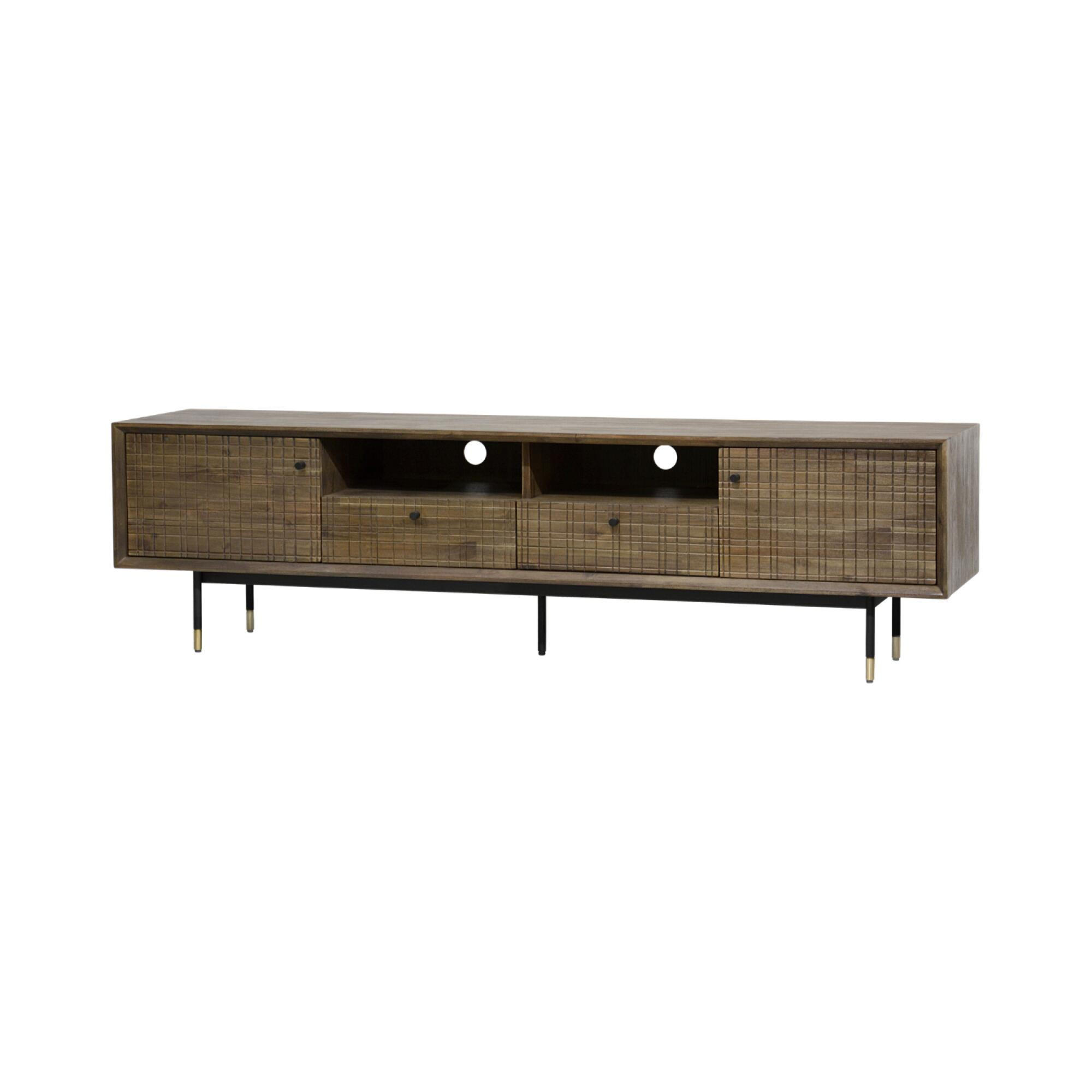 TV-LOWBOARD MAZE Braun 200x45x55 cm - Braun, Holz (200/55/45cm) - FURNLUX