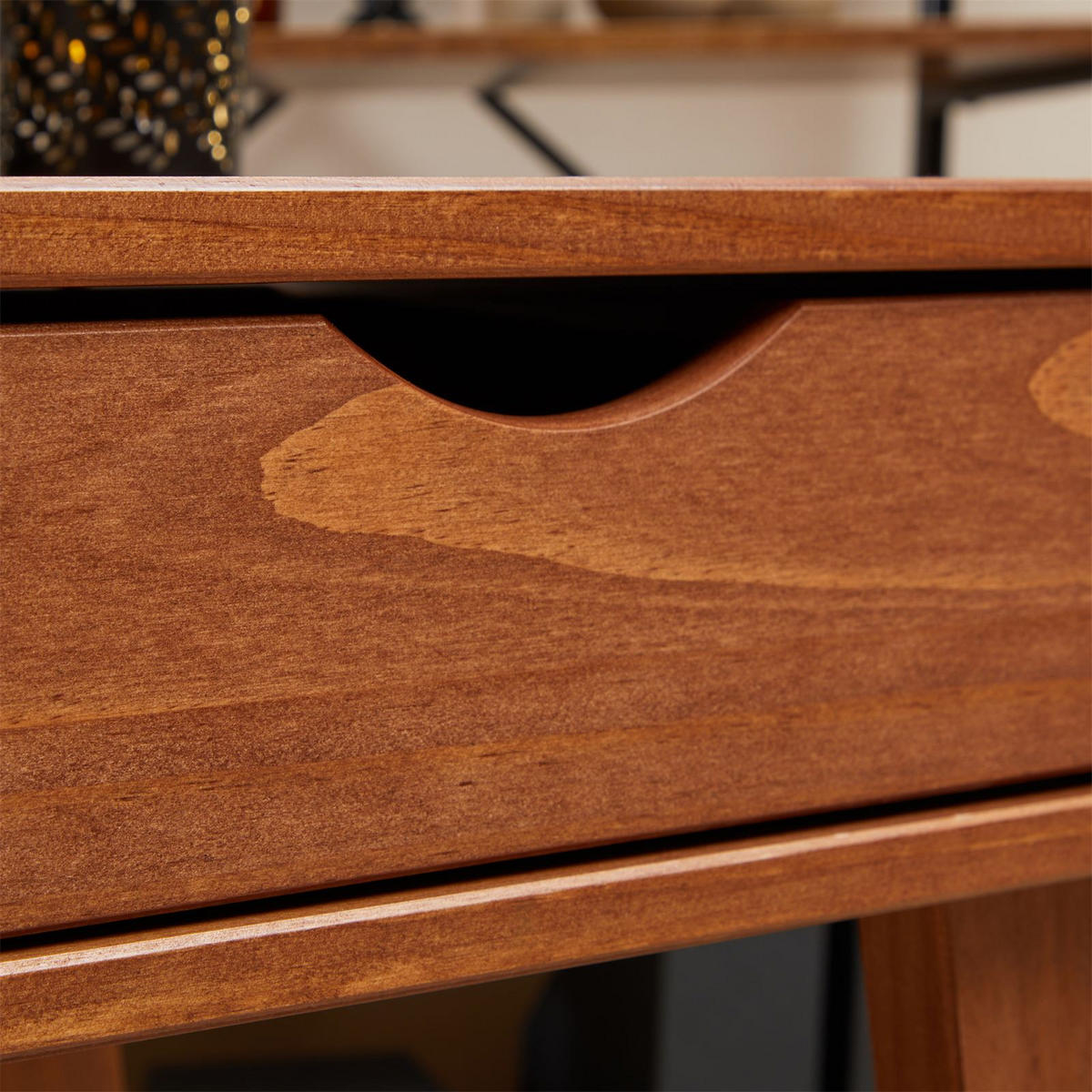 SCHREIBTISCH MILO - Kastanienfarben, Holz (50/110/75cm) - IDIMEX