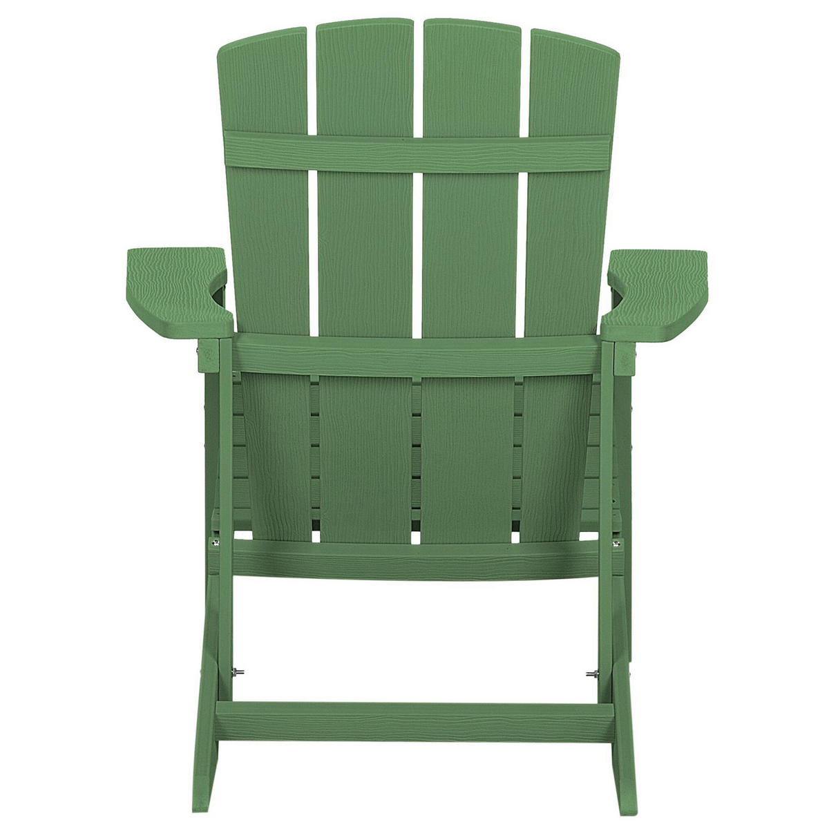 GARTENSTUHL mit Fußhocker Kunstholz grün Adirondack - Grün, Kunststoff (75/88/88cm) - Beliani