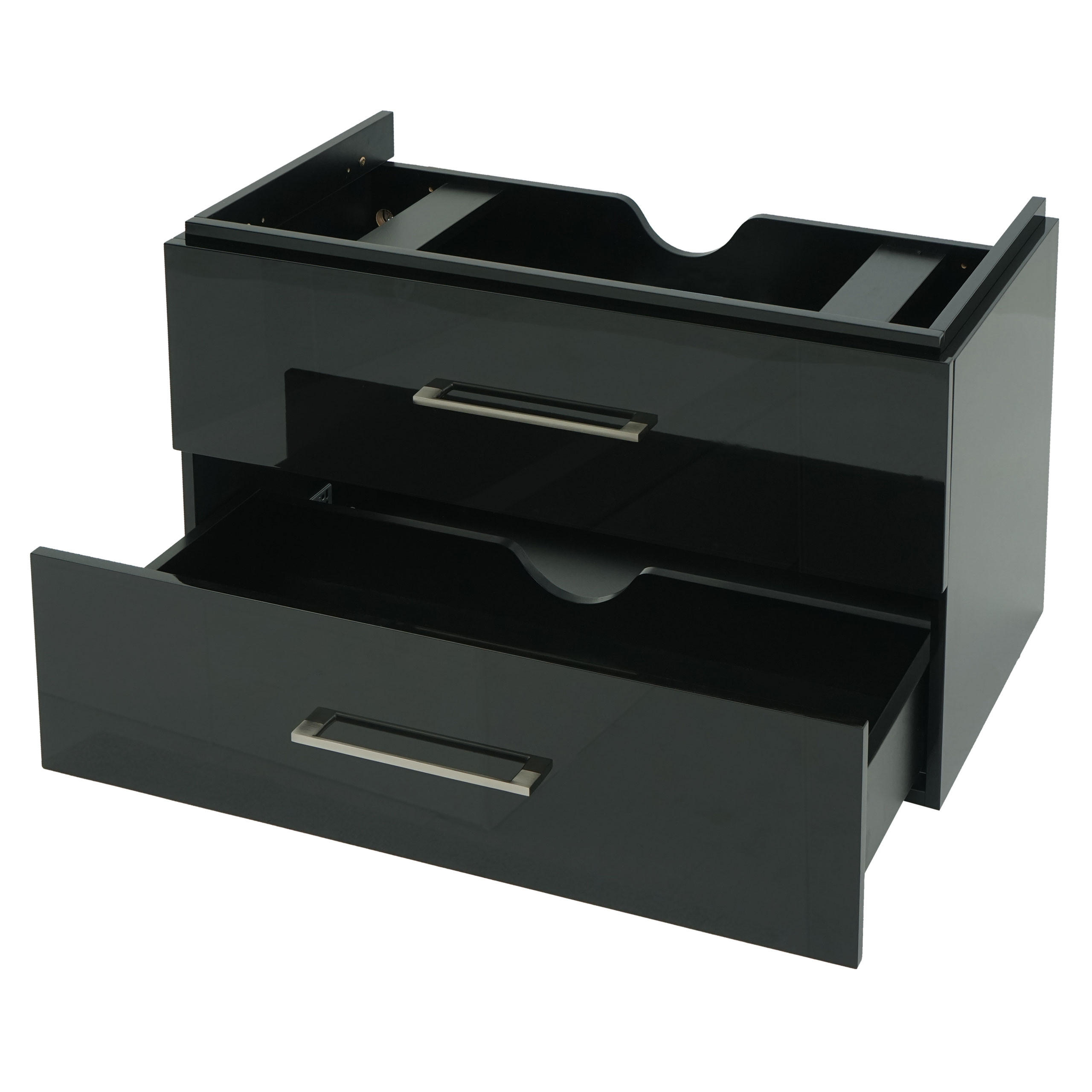 WASCHBECKENUNTERSCHRANK PREMIUM Schwarz - Schwarz, Holz (89/54/46cm) - MCW