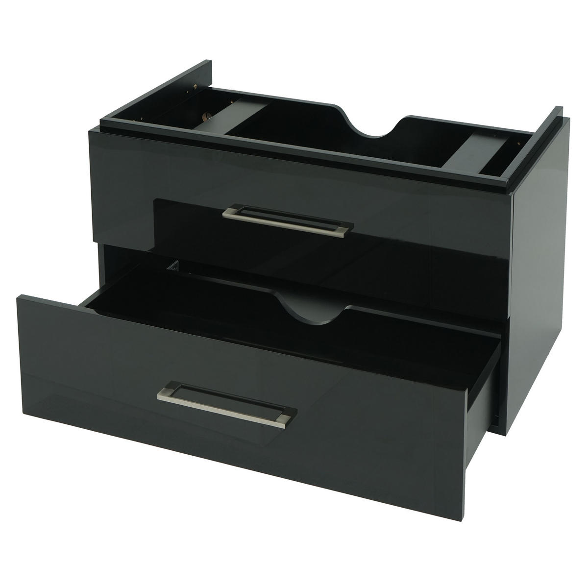 WASCHBECKENUNTERSCHRANK PREMIUM Schwarz - Schwarz, Holz (89/54/46cm) - MCW
