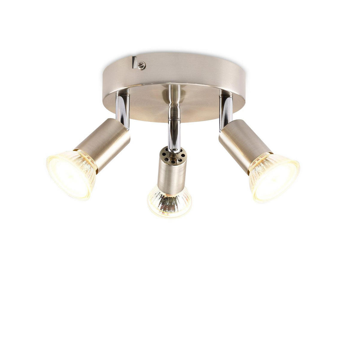 STRAHLER Bamberg 3-flammig 15/15/10.4 cm - Silberfarben, Metall (15/15/10.4cm) - Nettlife