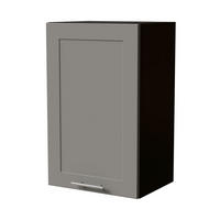 HÄNGESCHRANK Oslo W2/45 Schwarz / Dust Grey Matt 45 / 32,5 / 72cm - Schwarz/Grau, Holz/Holzwerkstoff (45/72/32.5cm) - Feldmann-Wohnen