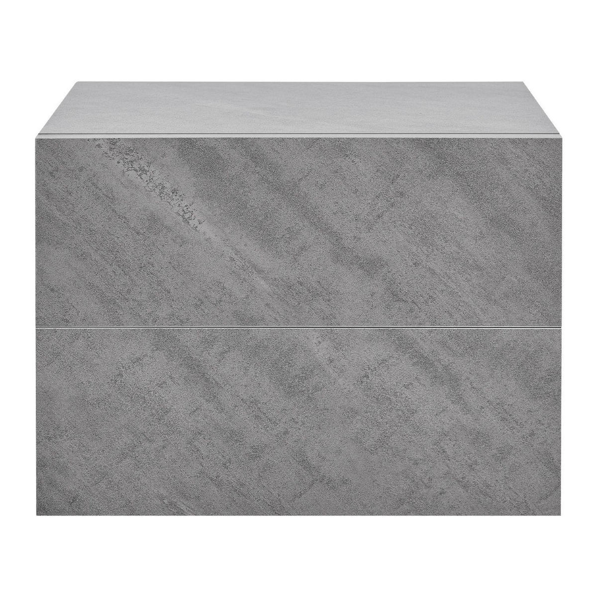 WANDSCHRANK Nachttisch mit 2 Schubladen Betonoptik 40x29x30 cm - Grau, Holz (40/30/29cm) - Juskys