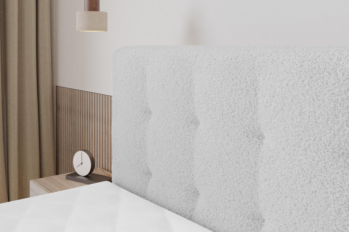 BOXSPRINGOVÁ POSTEL s matrací H3/H4 - IGAN-Z KING - 160x200 cm Světle šedá - stříbrná, kompozitní dřevo (163/200cm) - ALTDECOR