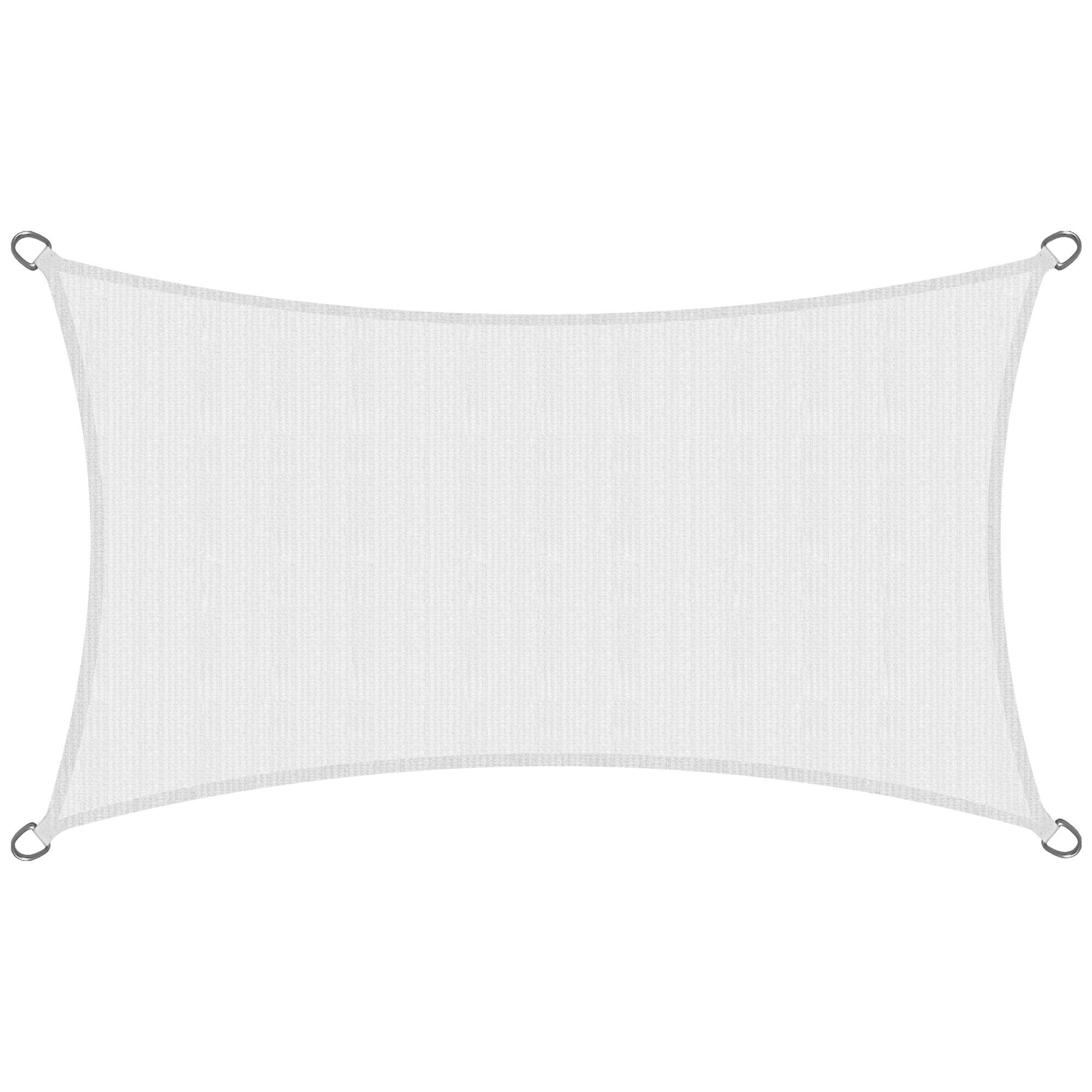 SONNENSEGEL SolVision HS9 200/400 cm rechteckig Weiß HDPE - Weiß, Kunststoff (400/200cm) - Sol Royal