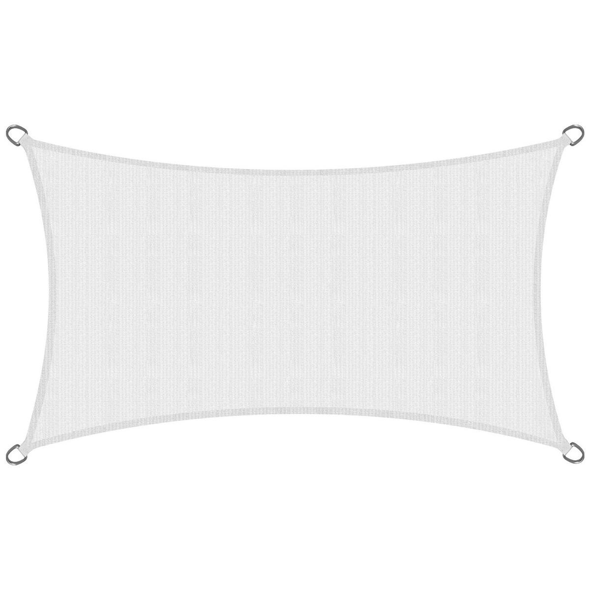 SONNENSEGEL SolVision HS9 200/400 cm rechteckig Weiß HDPE - Weiß, Kunststoff (400/200cm) - Sol Royal