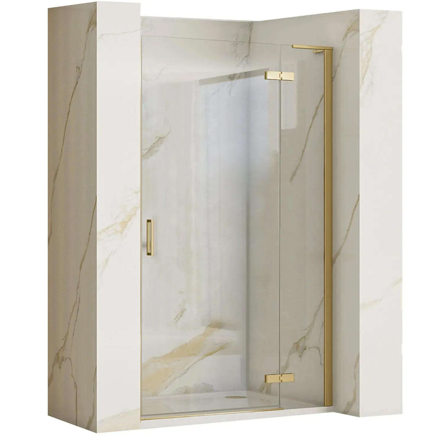 REA Duschtür Gold 80x200.5 cm