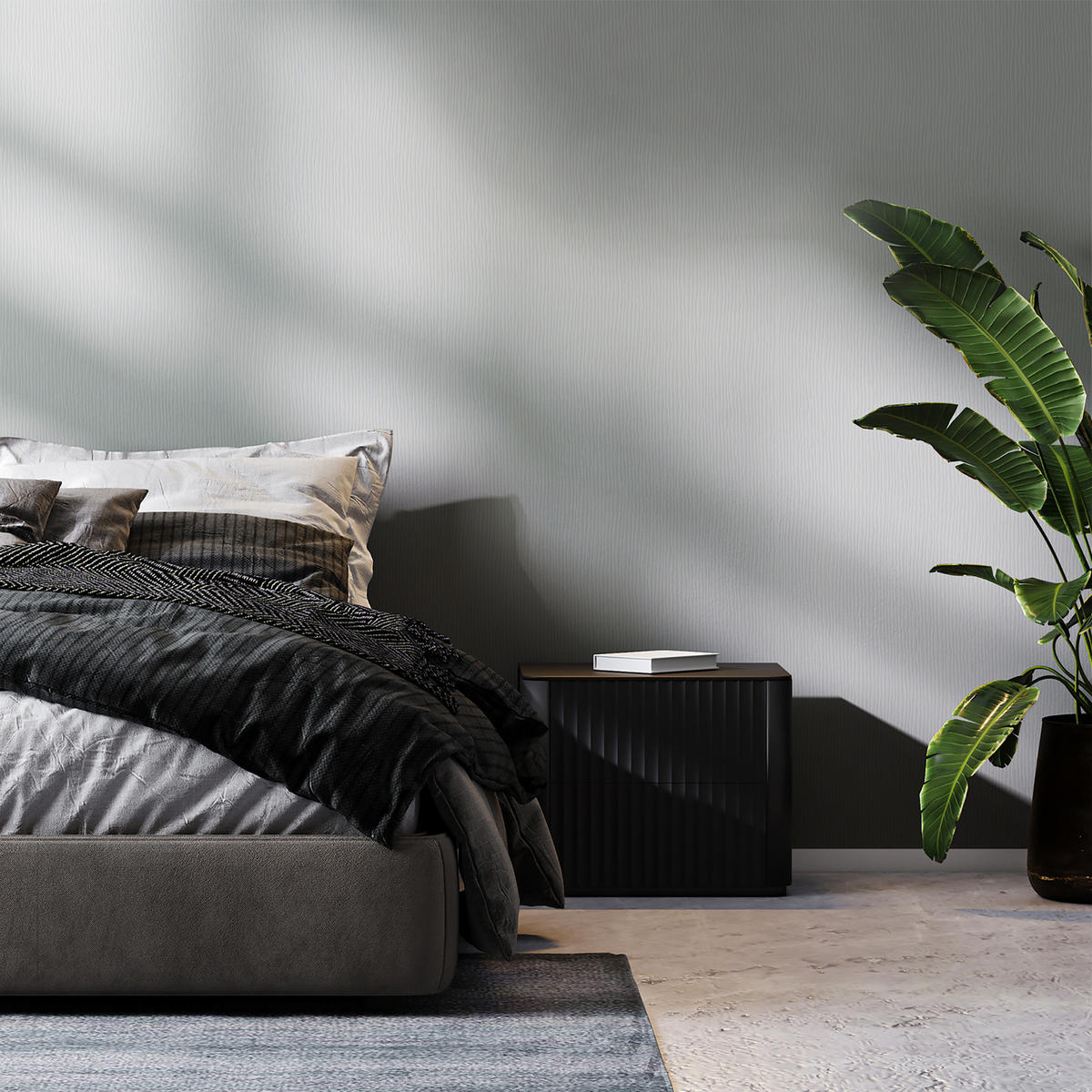 VLIESTAPETE Organisch - Grau, Papier/Kunststoff (52/1000cm) - Sublime