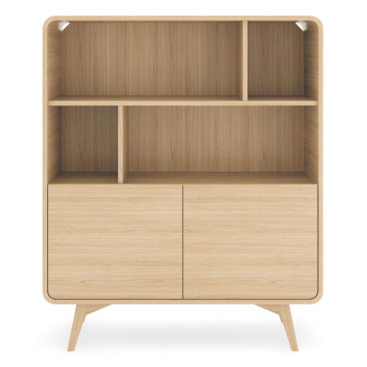 HIGHBOARD CORNWALL REG1 Abgerundeter Korpus Eiche Eiche - Eichefarben, Holz/Holzwerkstoff (108/130/39cm) - Komodee