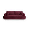 SOFA ausklappbar mit Bettkasten Ella aus strukturiertem Stoff burgundfarben 3 Sitzplätze - Bordeaux, Textil (108/94/271cm) - Micadoni