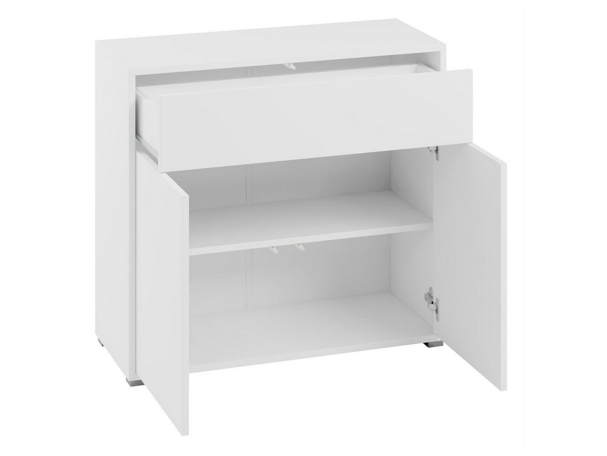 KOMMODE Gesita 2D3S - Kaschmir/Silberfarben, Holzwerkstoff/Kunststoff (100/93/40cm) - MIRJAN24